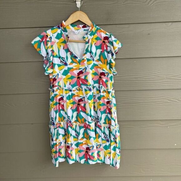Anthropologie THML floral babydoll mini dress